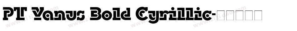 PT Yanus Bold Cyrillic字体转换